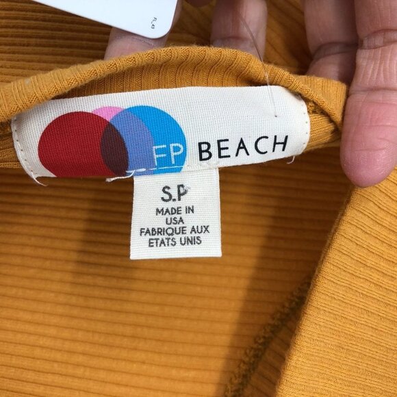 NWT FREE PEOPLE yellow On The Rooftop mini Dress S - Picture 5 of 16